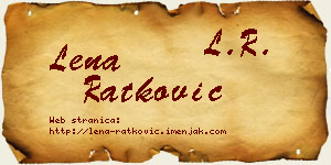Lena Ratković vizit kartica